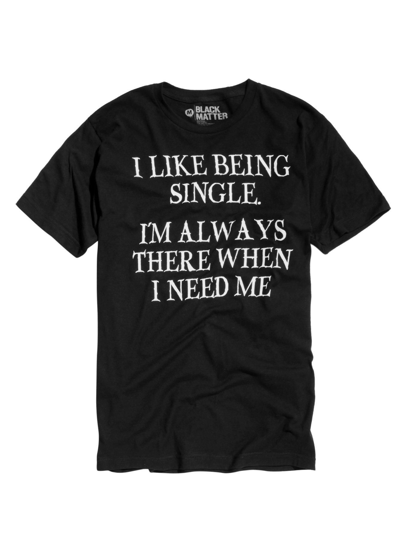 Like Being Single T-Shirt, BLACK, hi-res