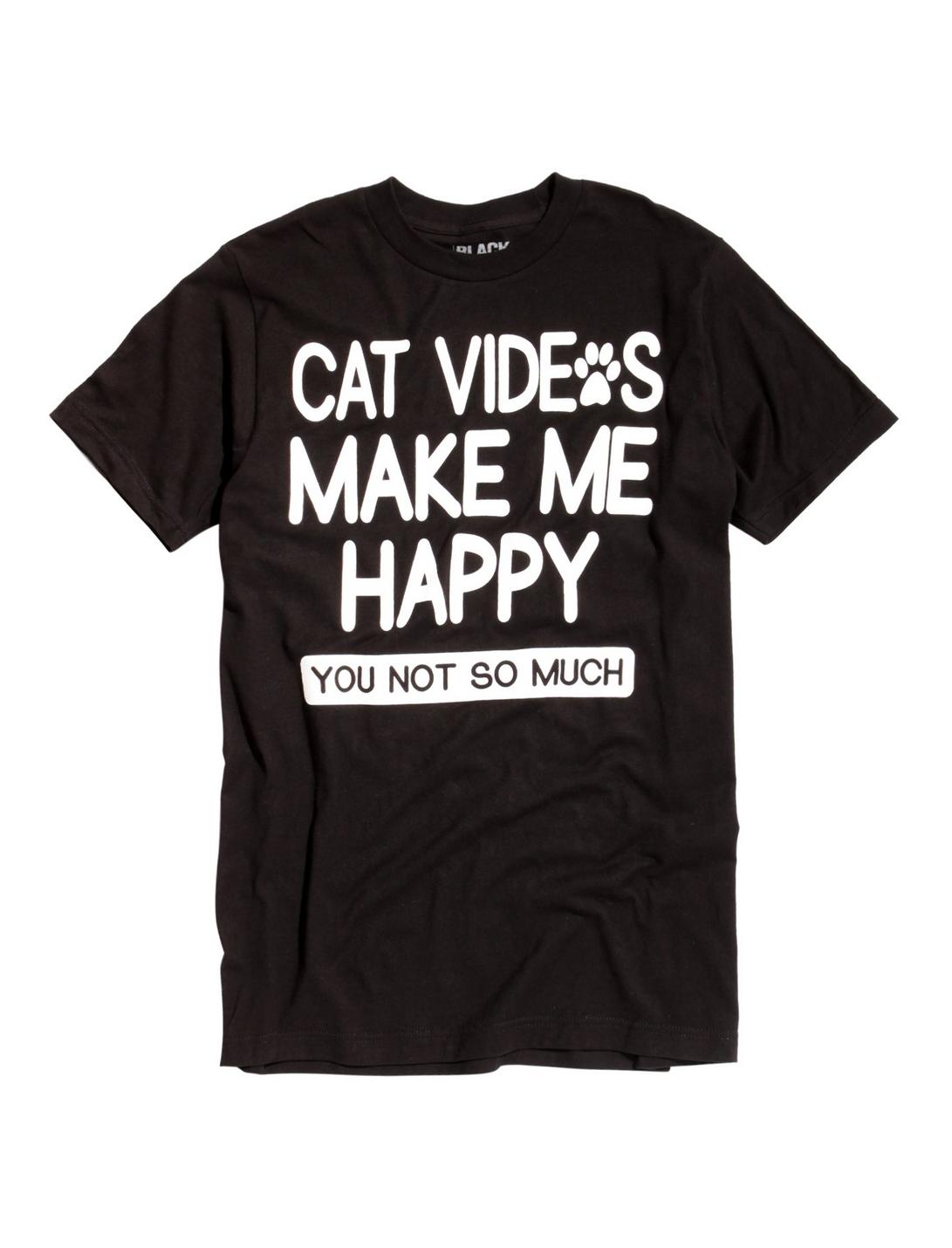 Cat Videos T-Shirt, BLACK, hi-res