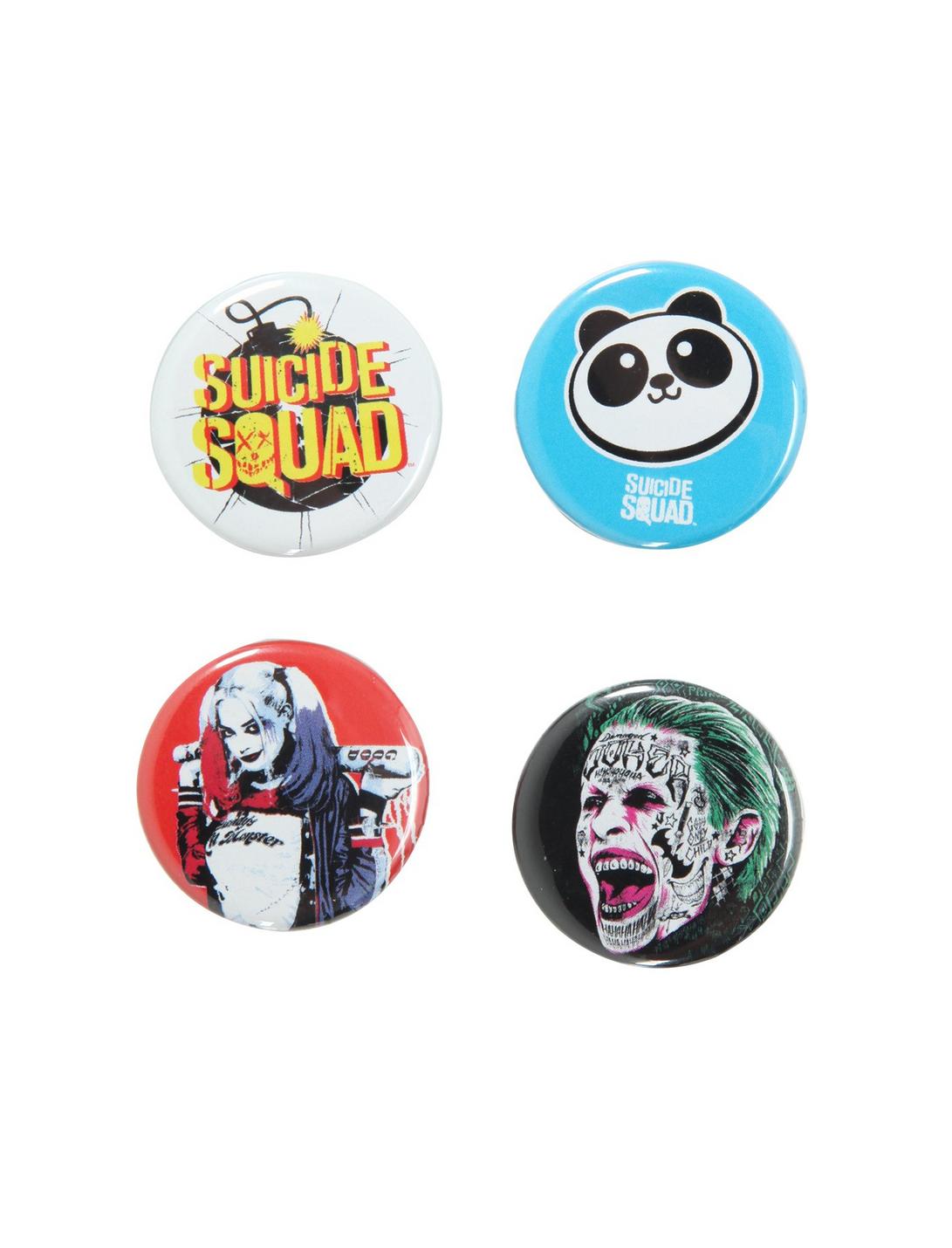Suicide Squad Bomb Logo & Characters Pin Set , , hi-res