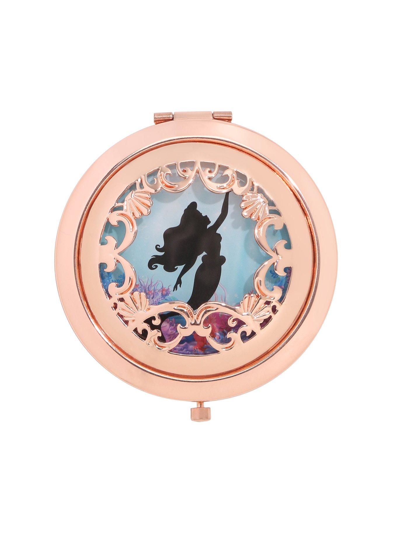 Disney The Little Mermaid Rose Gold Die-Cut Hinge Mirror, , hi-res