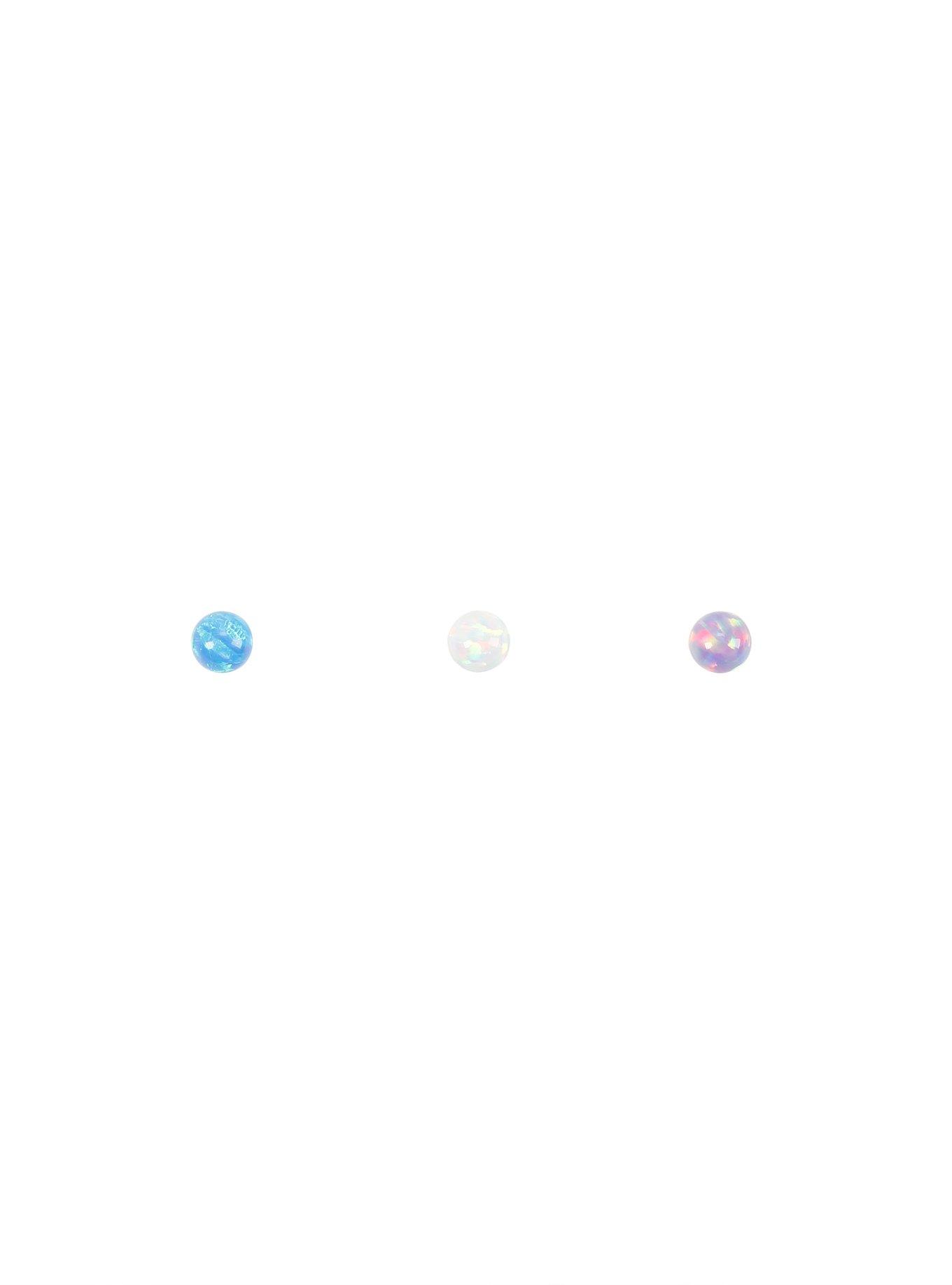 Steel 16G Bright Opal Labret 3 Pack, , hi-res