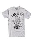 Archer Can't Or Won't T-Shirt, GREY, hi-res