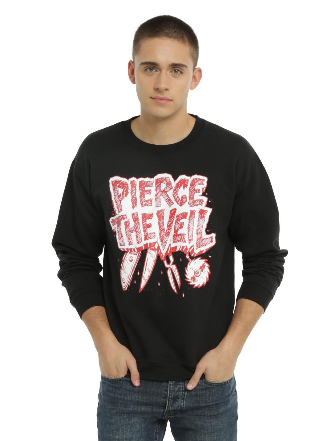 Pierce The Veil Misadventures Logo Sweatshirt, BLACK, hi-res