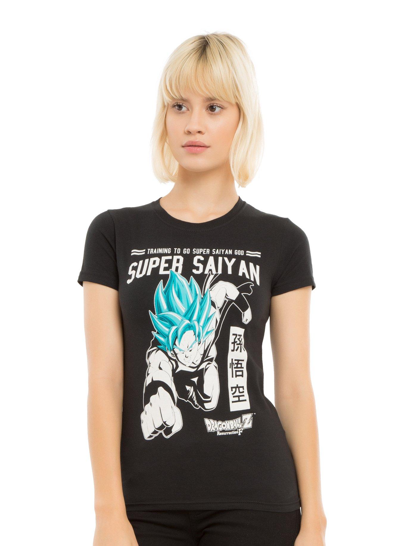 Dragon Ball Z: Resurrection 'F' Super Saiyan Training Girls T-Shirt, BLACK, hi-res