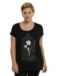 Disney Beauty And The Beast Enchanted Rose Girls T-Shirt Plus Size, BLACK, hi-res