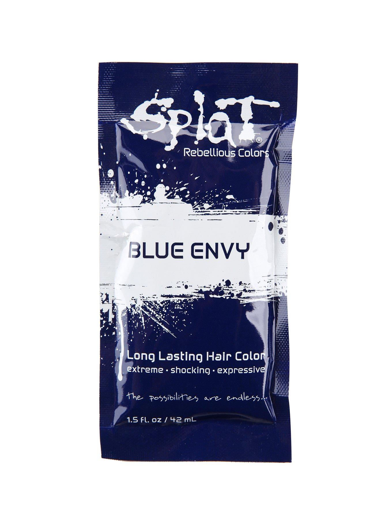 Splat Semi-Permanent Blue Envy Single Hair Dye Packet, , hi-res