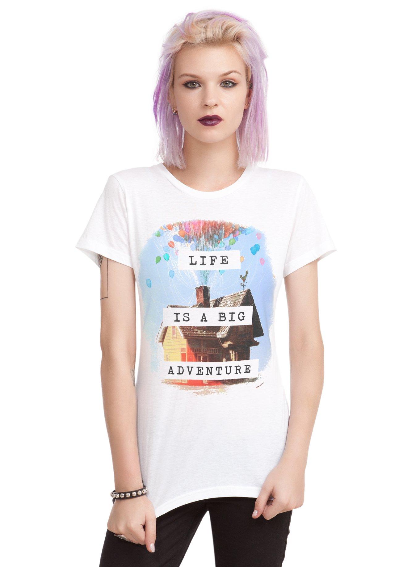 Disney Up Life Is Adventure Girls T-Shirt, WHITE, hi-res