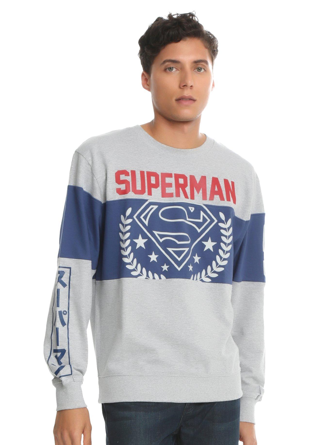 Sweat Superman DC Comics – Produit Officiel Warner Bros – Coupe Classique, Col Tissé