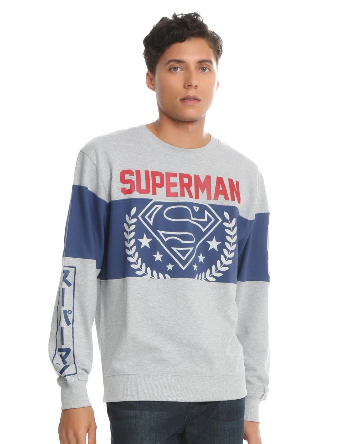 DC Comics Superman Tri-Panel Sweatshirt, GREY, hi-res