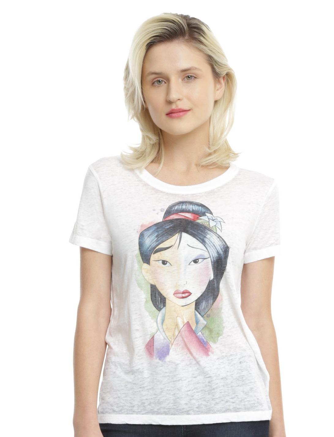 Disney Mulan Reflection Burnout Girls T-Shirt, WHITE, hi-res
