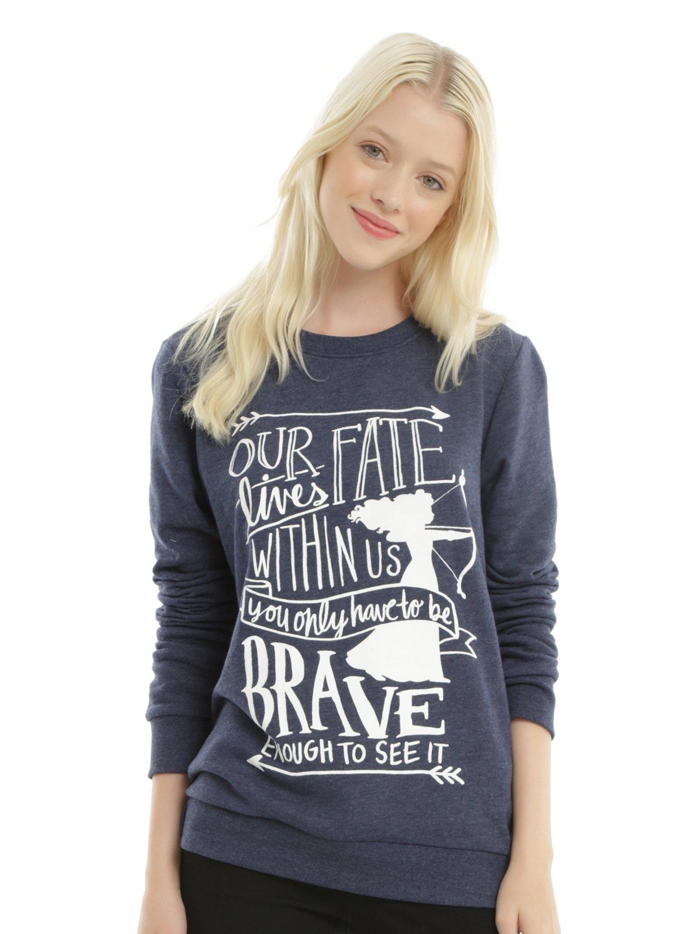 Disney Brave Fate Lies Within Girls Sweatshirt, BLUE, hi-res