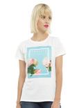 The 1975 Flowers Logo Girls T-Shirt, WHITE, hi-res