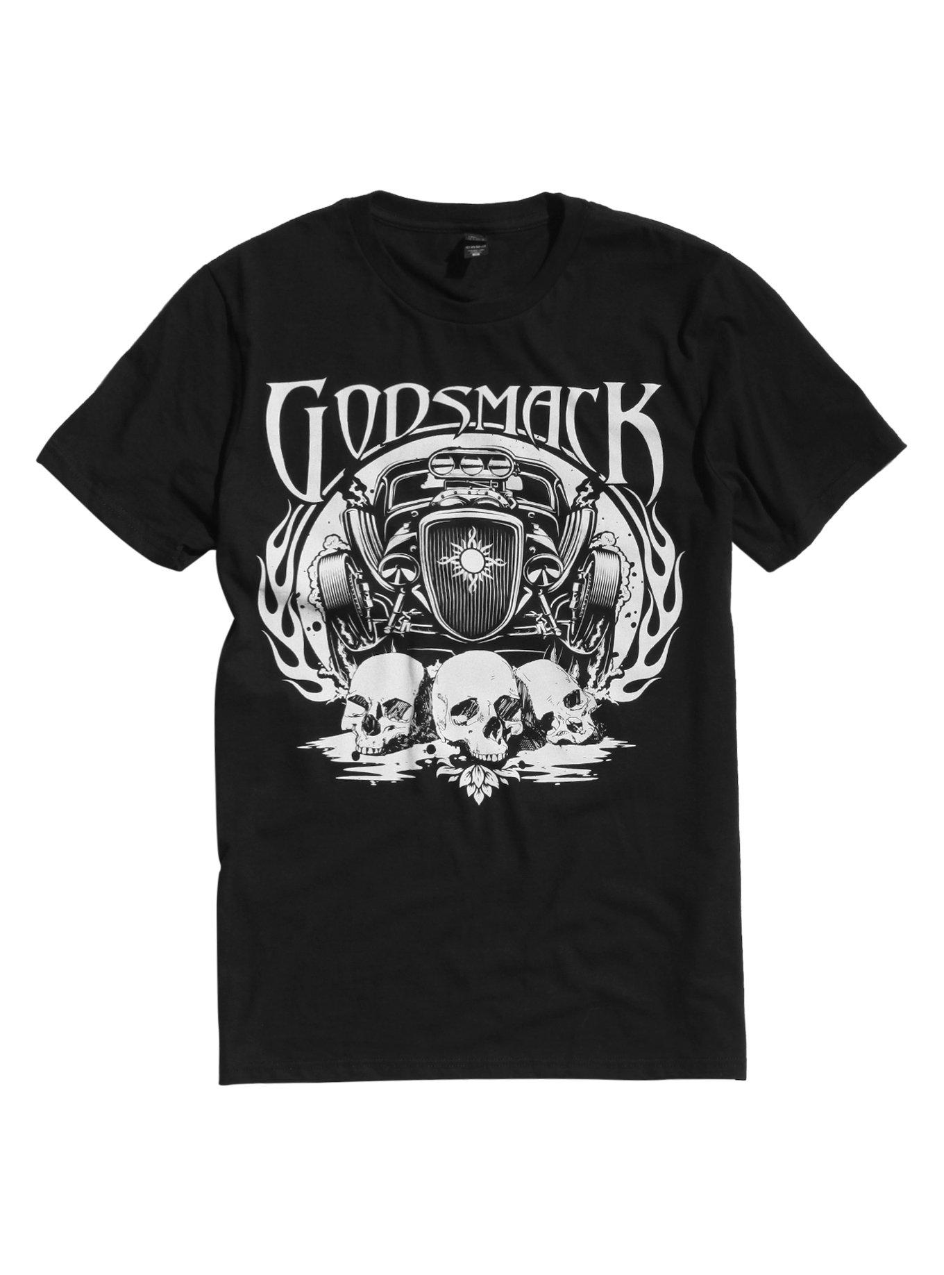 Godsmack 1000HP Hot Rod T-Shirt, BLACK, hi-res