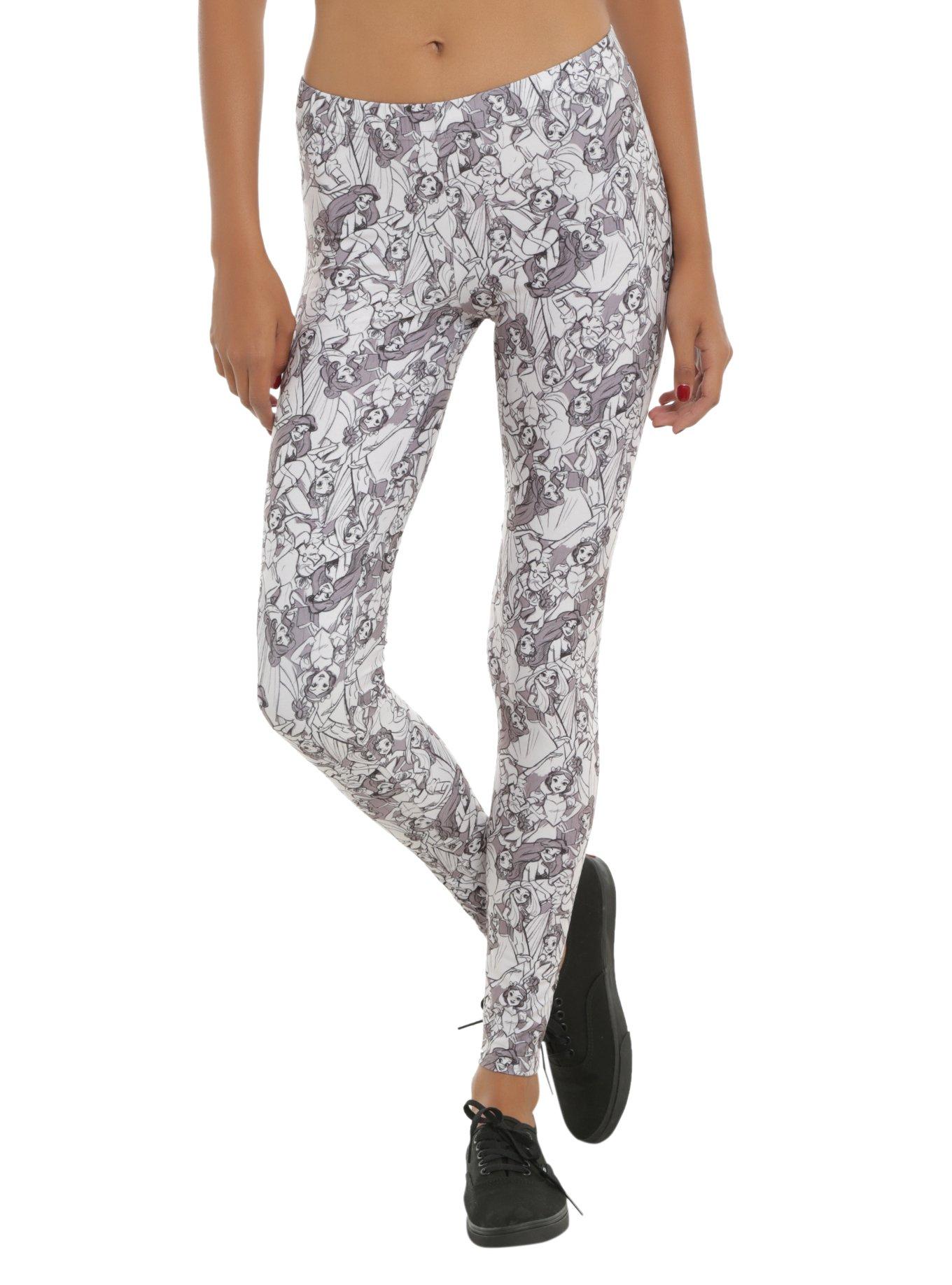 Disney Princess Sketch Leggings, GREY, hi-res