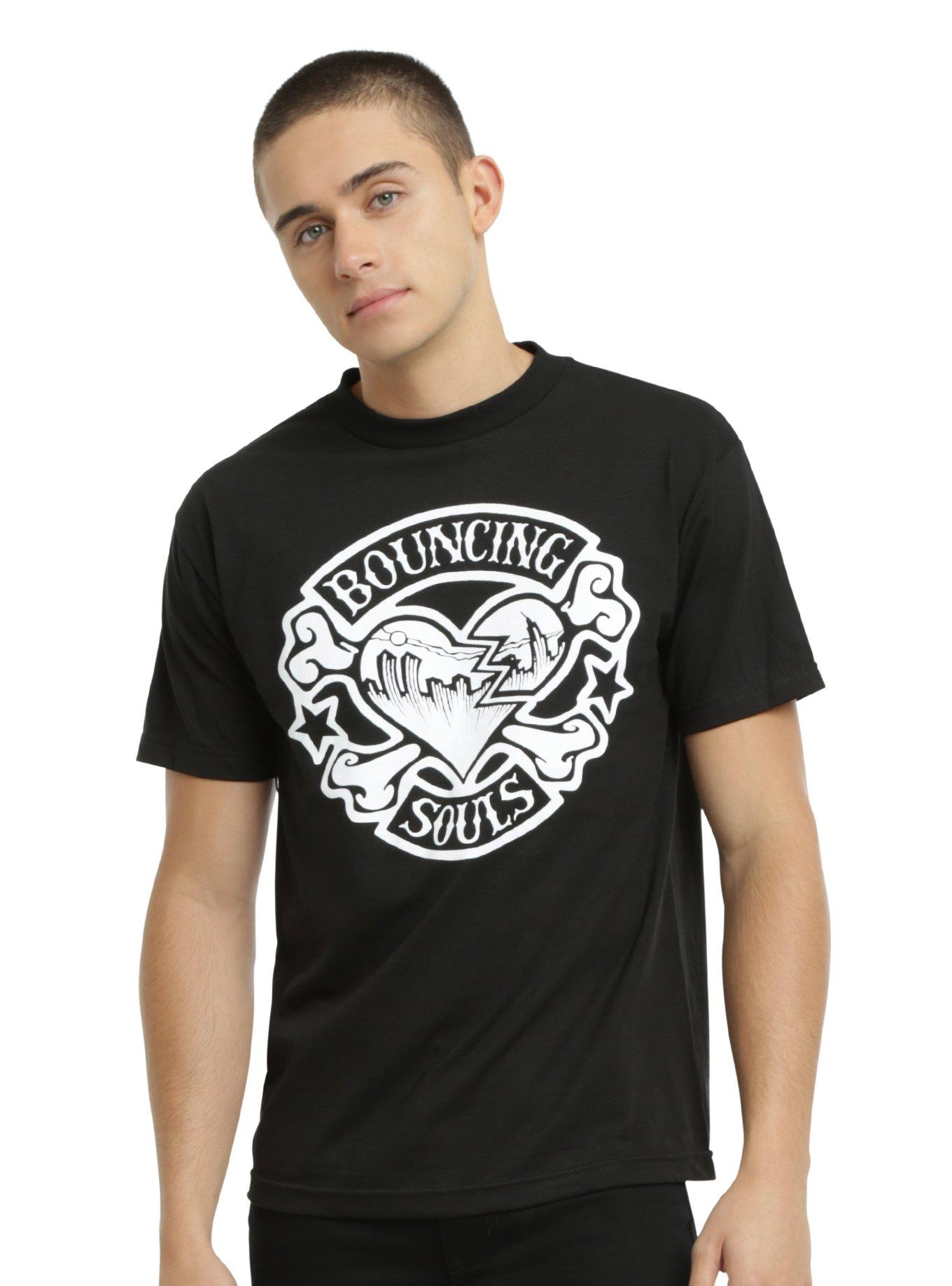 Bouncing Souls Rocker Heart T-Shirt, BLACK, hi-res