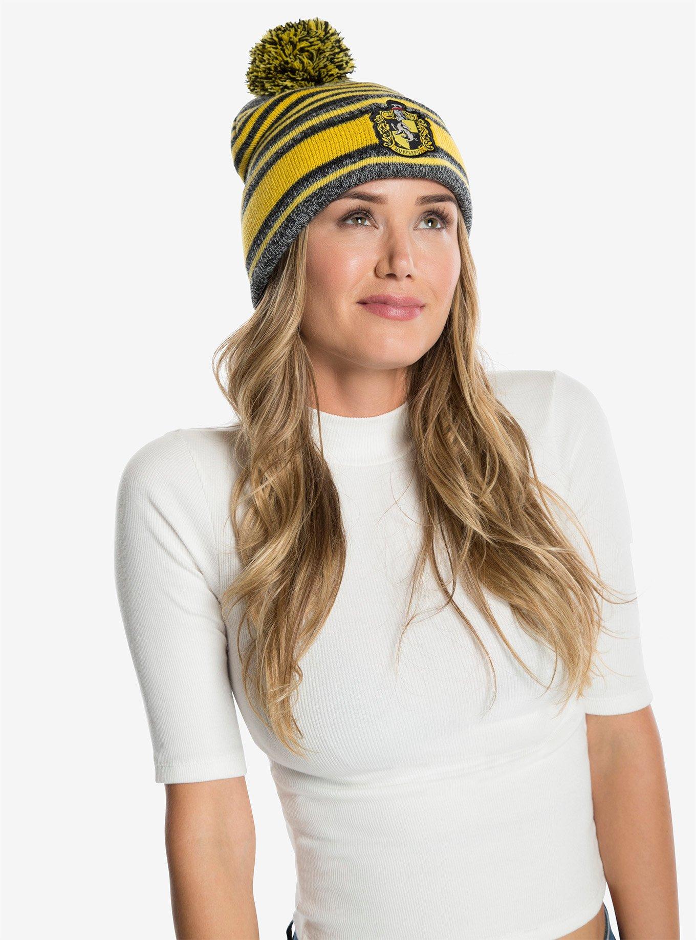 Harry Potter Hufflepuff Crest Marbled Beanie, , hi-res