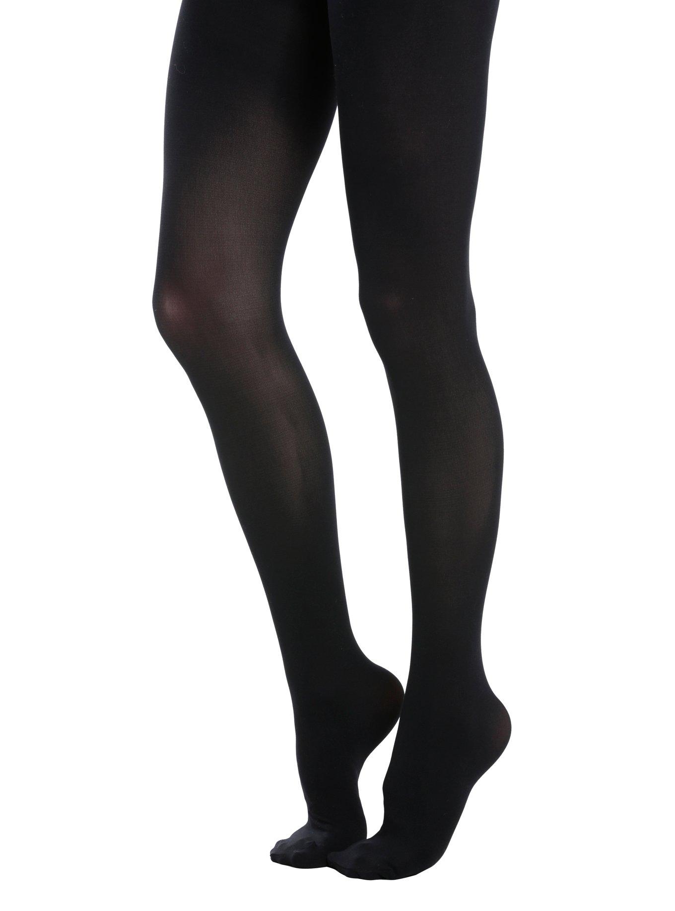 Hot Topic Black Opaque Tights