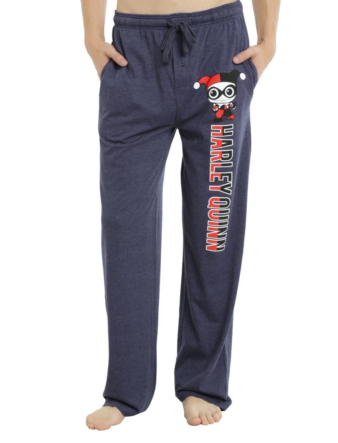 DC Comics Chibi Harley Quinn Guys Pajama Pants, BLUE, hi-res