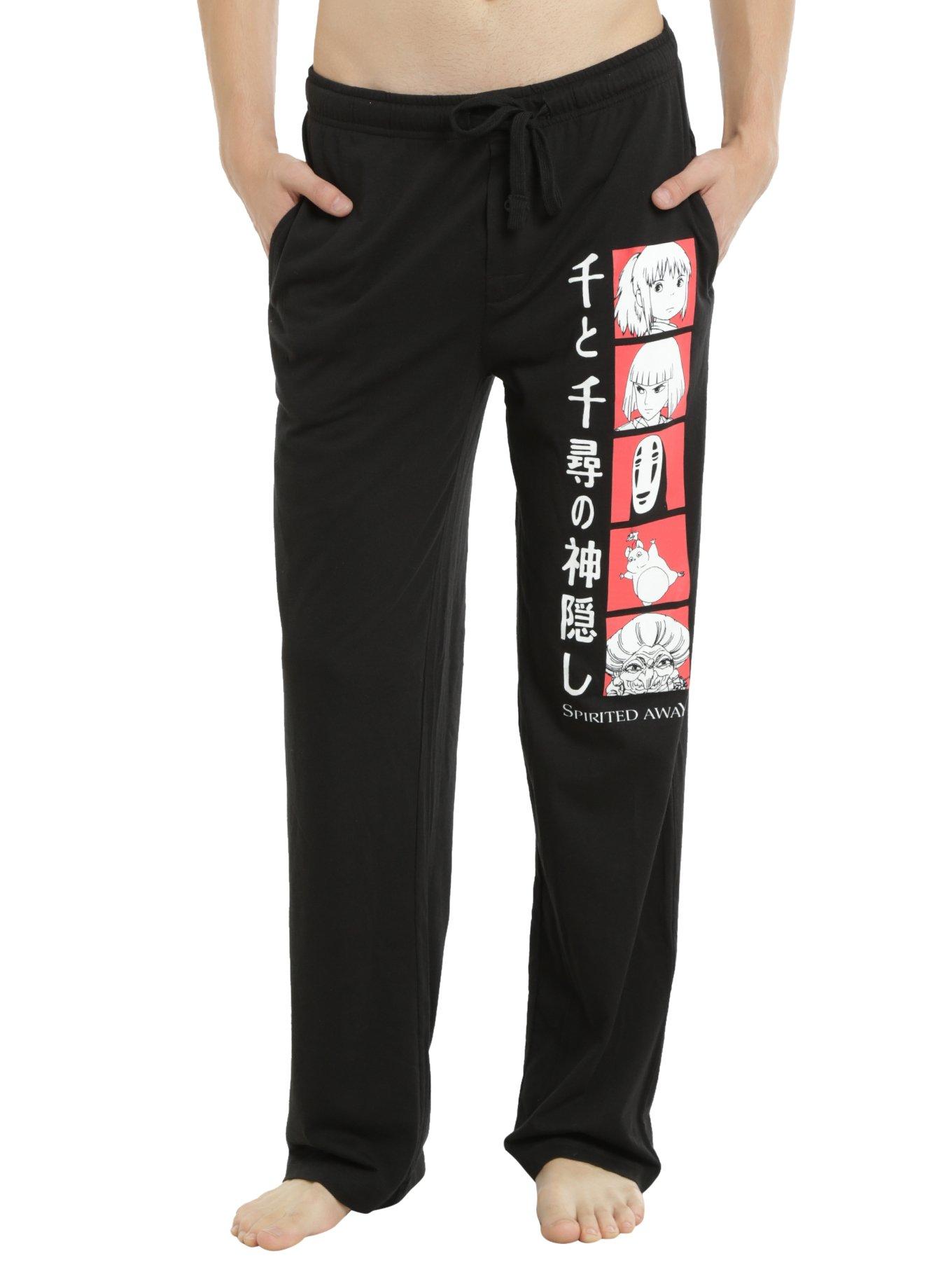 Studio Ghibli Spirited Away Characters Guys Pajama Pants, BLACK, hi-res