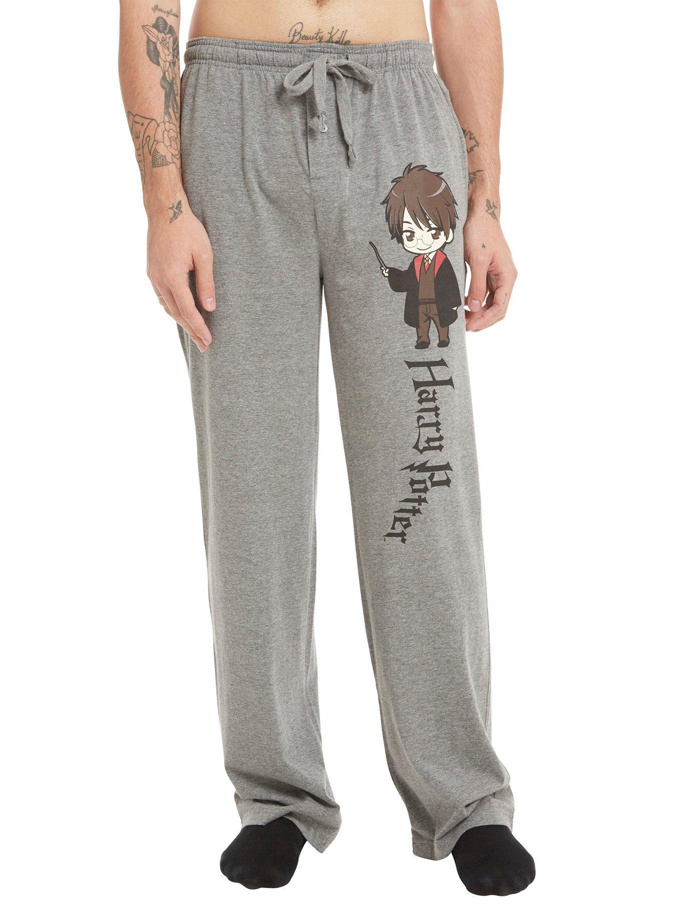 Harry Potter Chibi Harry Guys Pajama Pants, GREY, hi-res