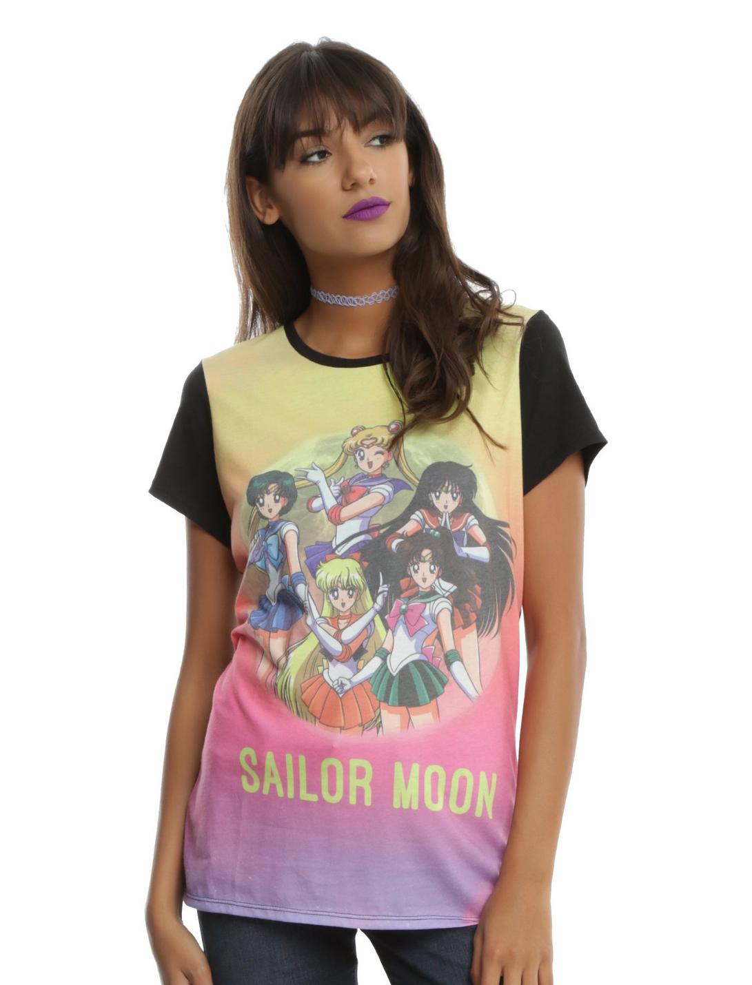 Sailor Moon Sublimated Pastel Girls T-Shirt, MULTI, hi-res