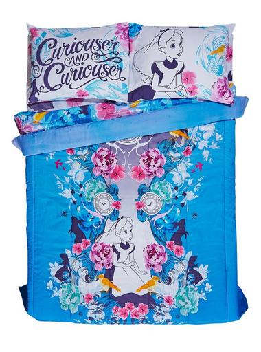 Disney Alice In Wonderland Purple Floral Full Queen Comforter