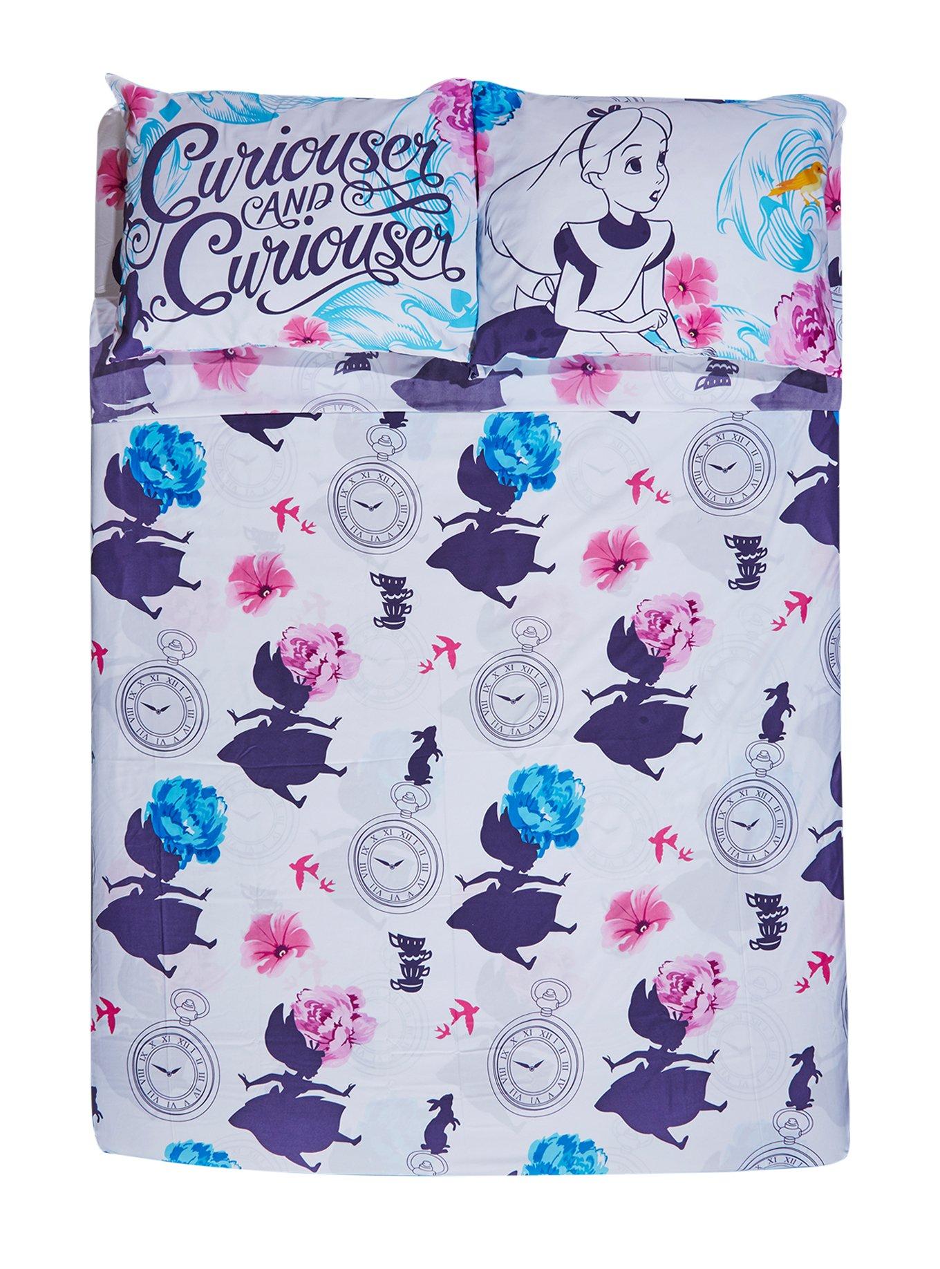 Disney Alice In Wonderland Floral Full Sheet Set, , hi-res