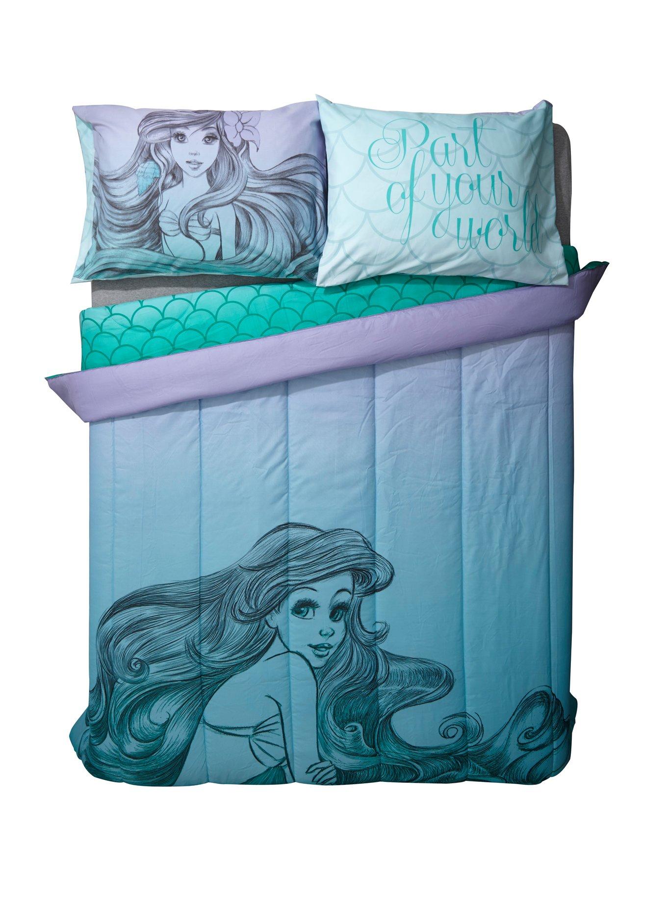 Disney The Little Mermaid Sketch Ombre Full/Queen Comforter, , hi-res