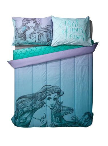 Disney The Little Mermaid Sketch Ombre Full/Queen Comforter Hot
