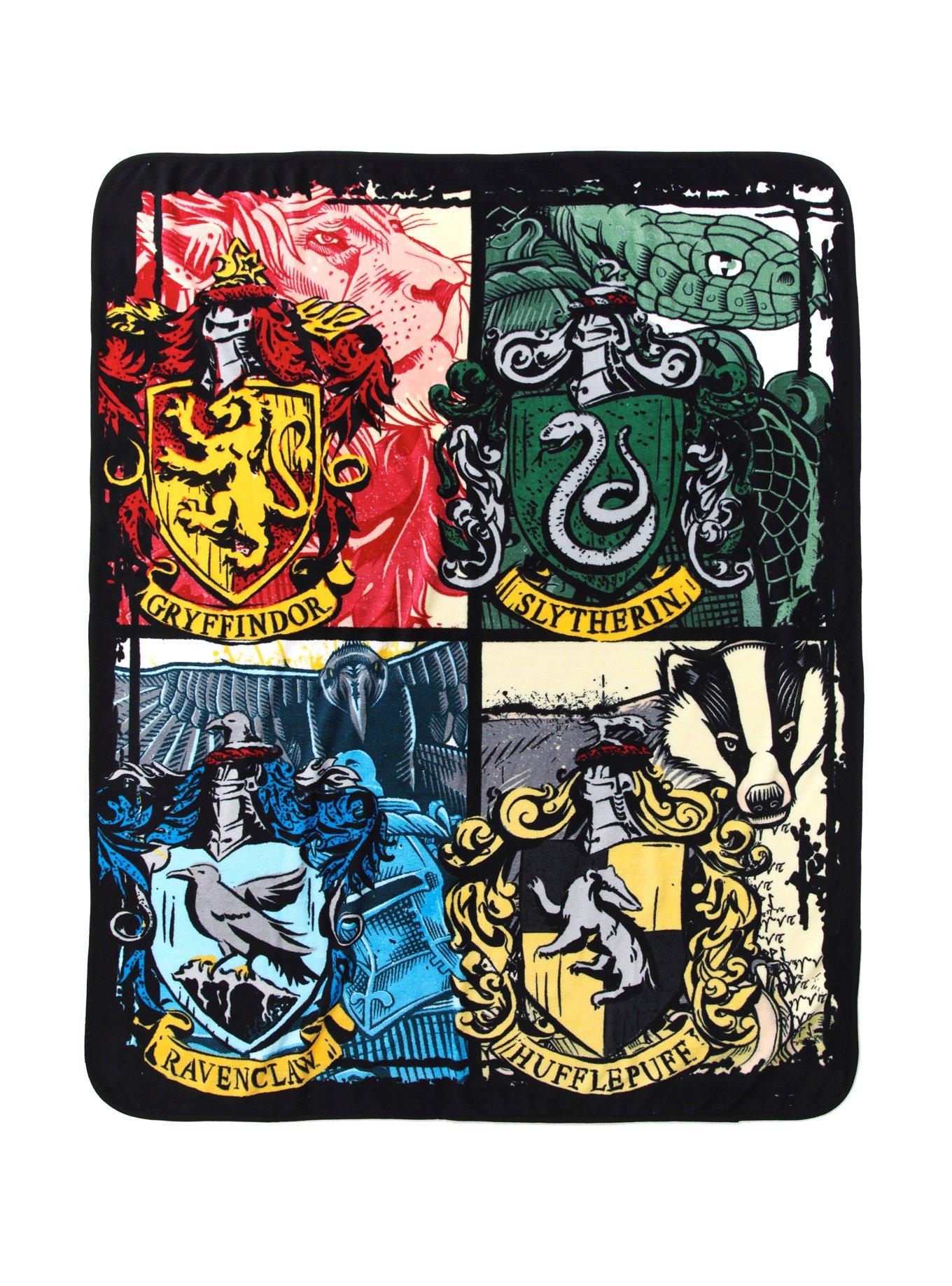 Harry Potter Hogwarts Houses Throw Blanket