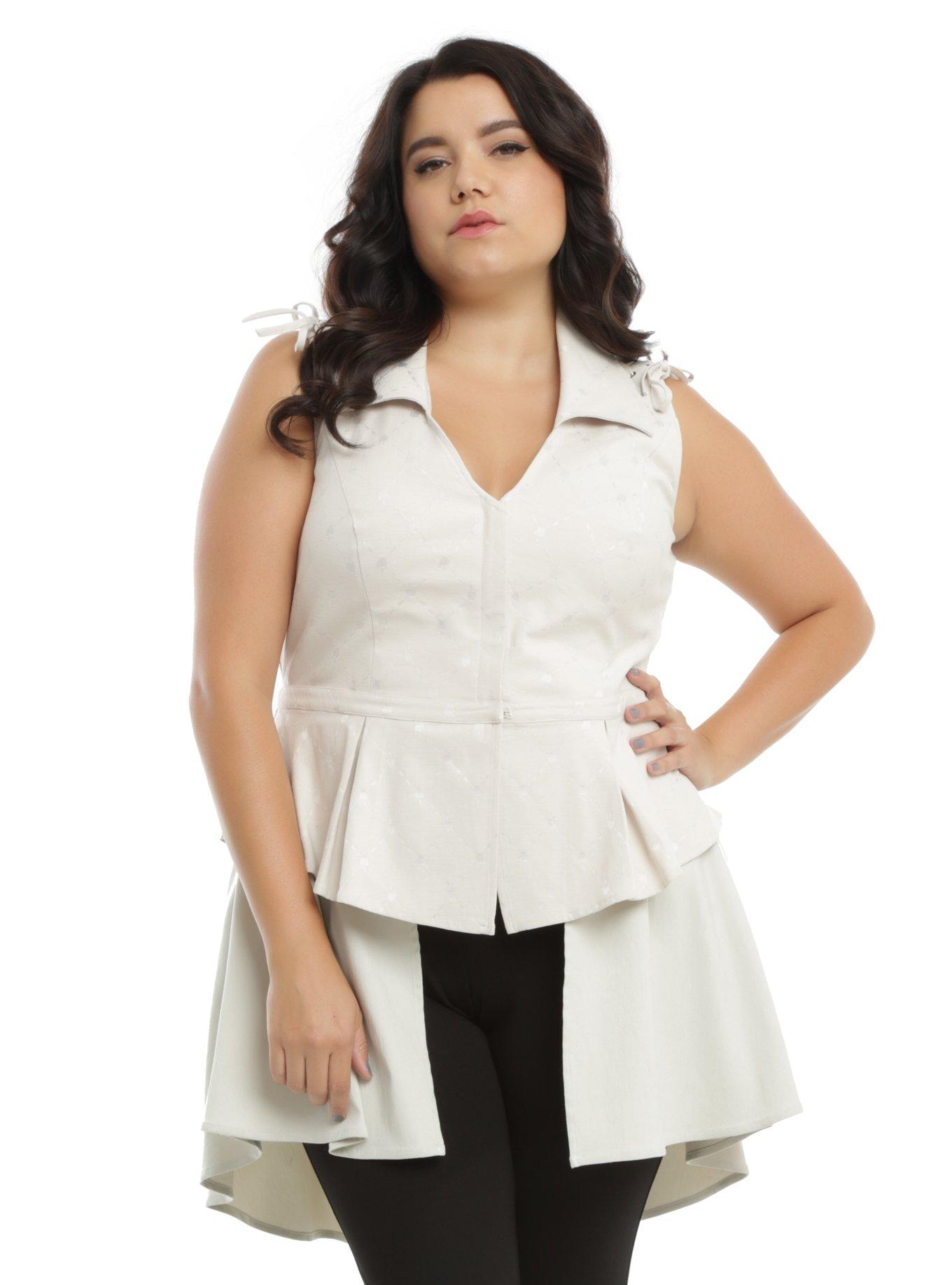 Once Upon A Time Snow White Vest Plus Size, IVORY, hi-res