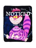 Disney Alice In Wonderland Cheshire Cat All Here Throw Blanket, , hi-res