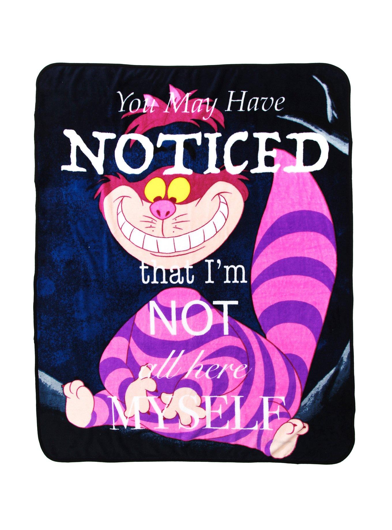 Disney Alice In Wonderland Cheshire Cat All Here Throw Blanket