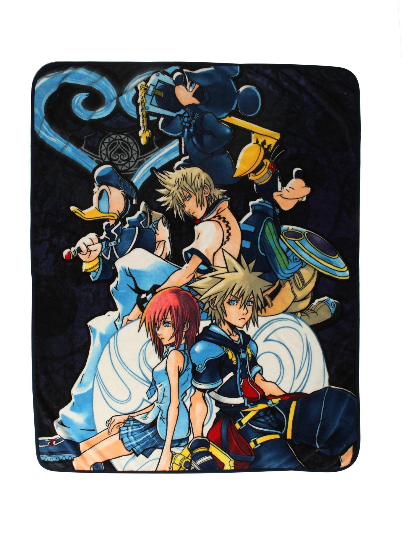 Disney Kingdom Hearts Characters Throw Blanket, , hi-res