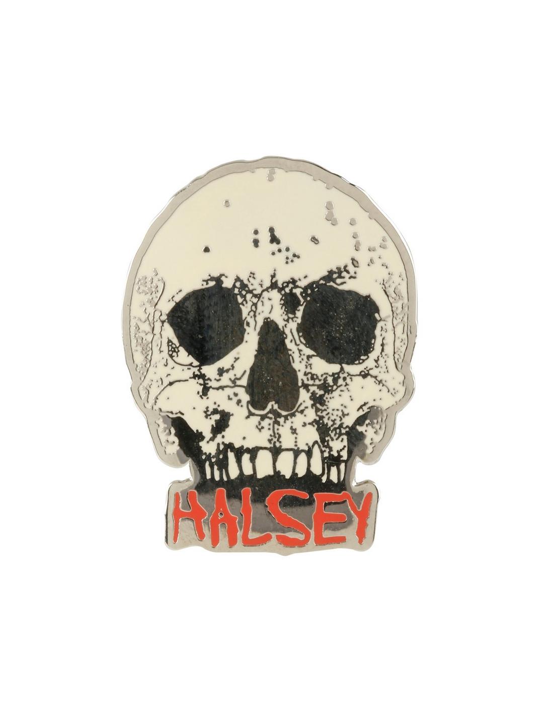 Halsey Skull Enamel Pin, , hi-res