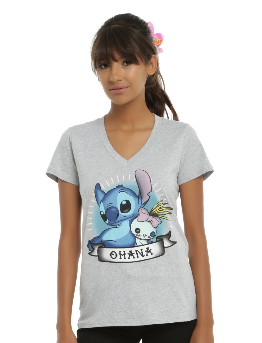 Disney Lilo & Stitch Ohana Banner Girls T-Shirt, GREY, hi-res