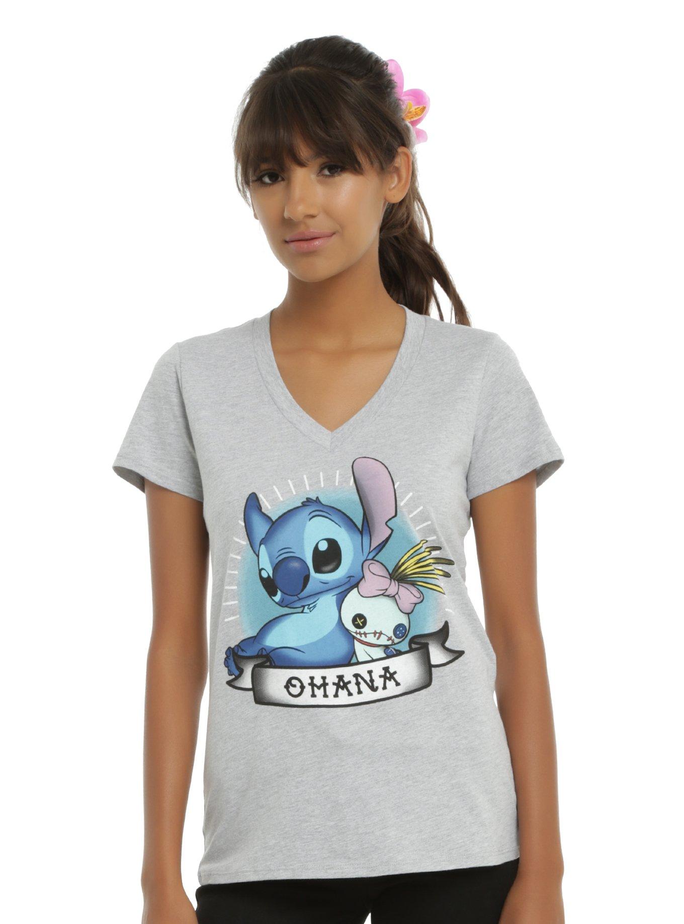 Disney Lilo & Stitch Ohana Banner Girls T-Shirt, GREY, hi-res