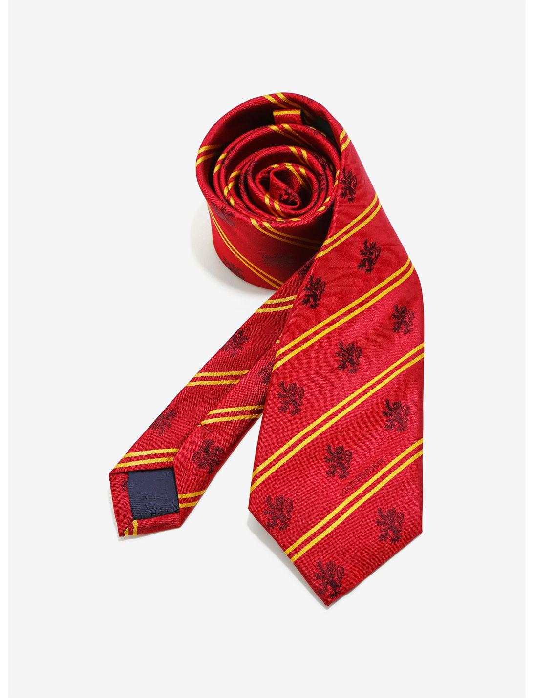 Harry Potter Gryffindor Pinstripe Red Silk Tie, , hi-res