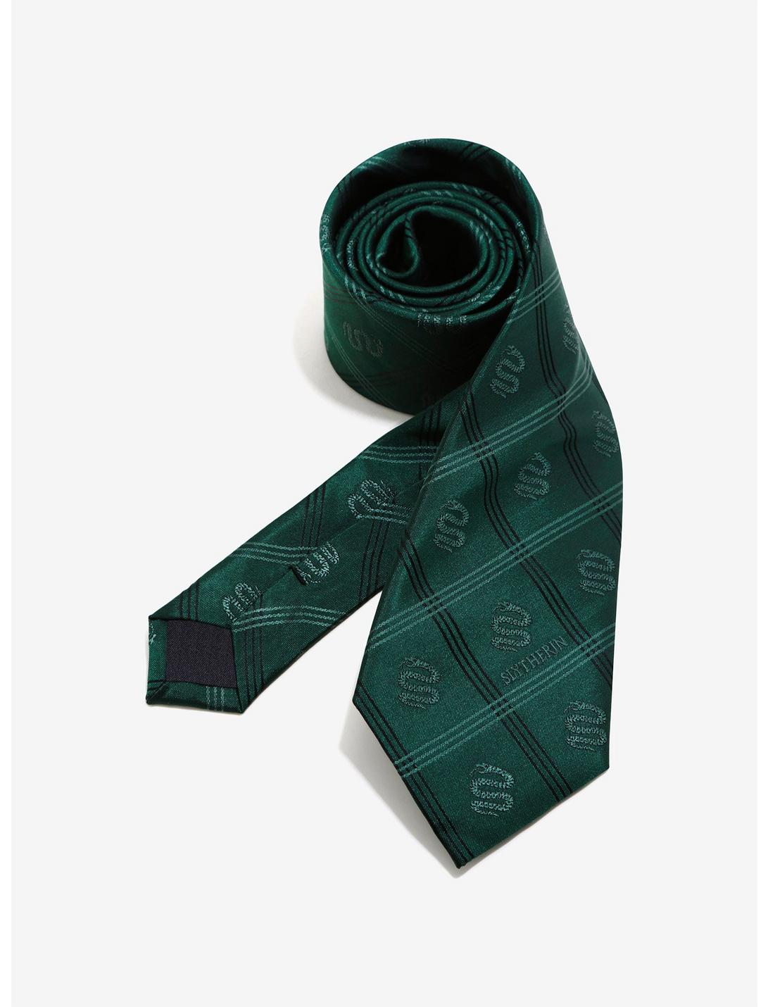 Harry Potter Slytherin Green Plaid Silk Tie, , hi-res