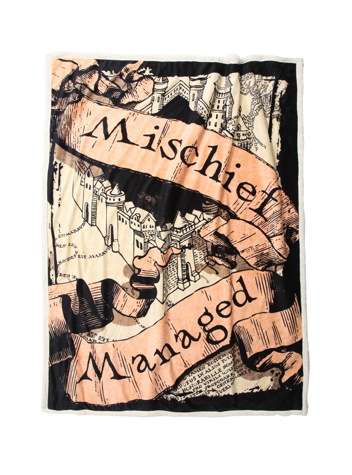 Harry Potter Mischief Managed Throw Blanket, , hi-res