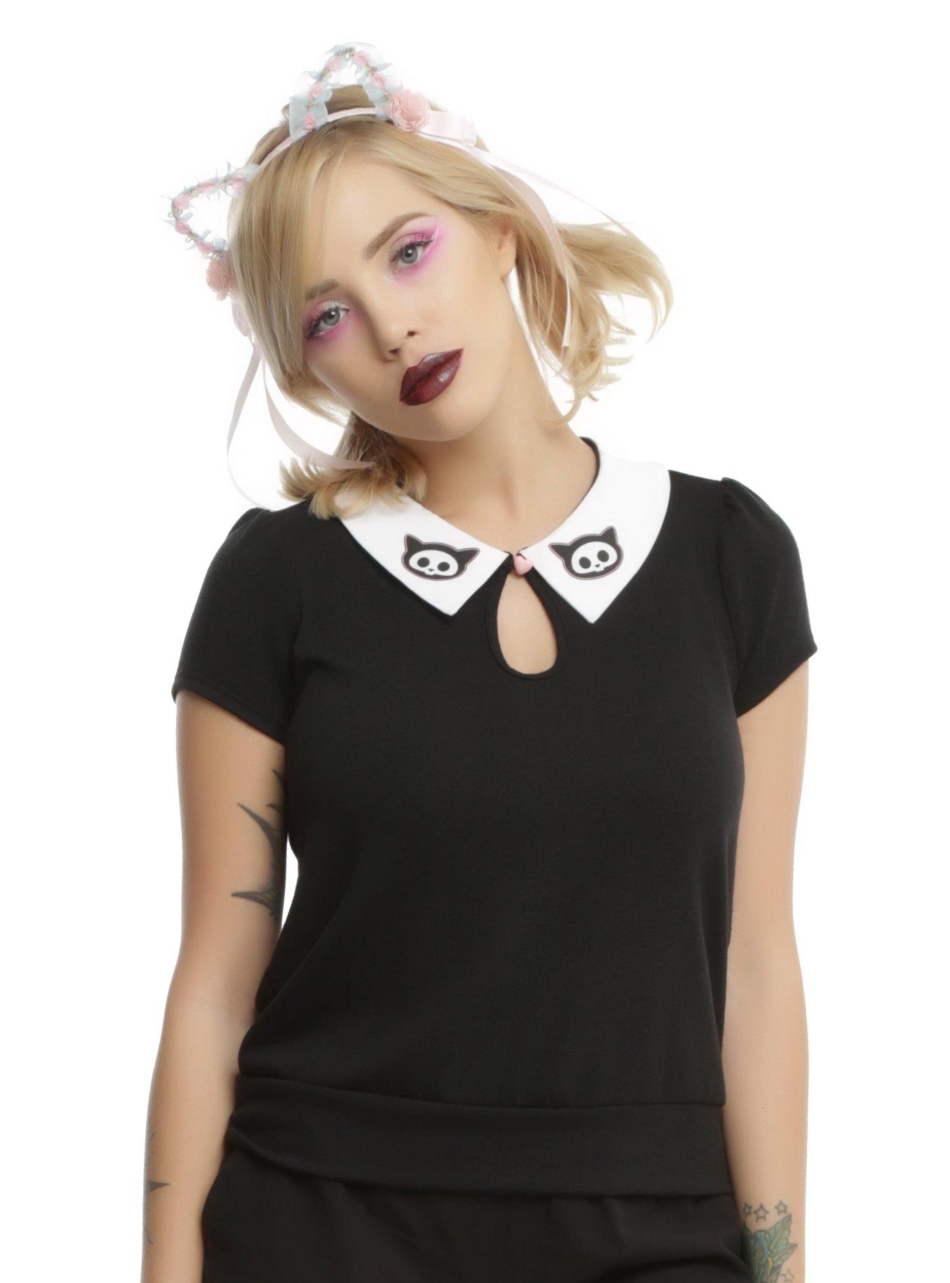 Skelaninals Collared Girls Fashion Top | Hot Topic