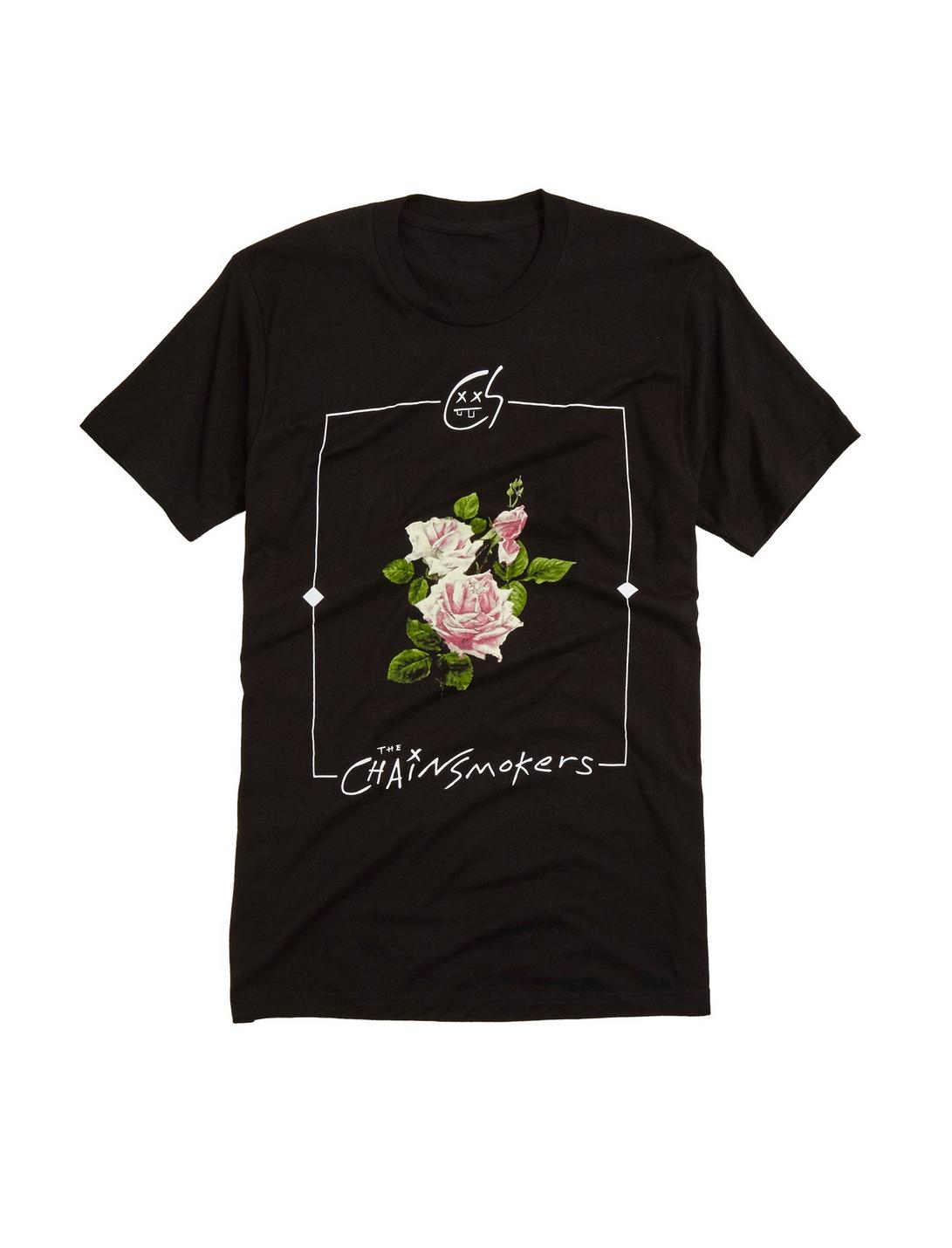 The Chainsmokers Framed Rose T-Shirt, BLACK, hi-res