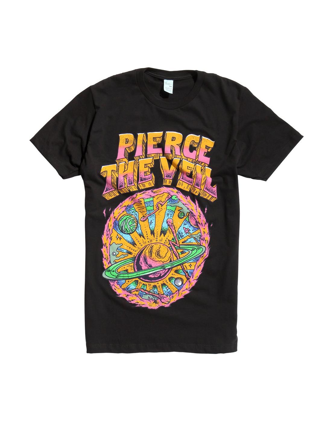Pierce The Veil Saturn T-Shirt, BLACK, hi-res