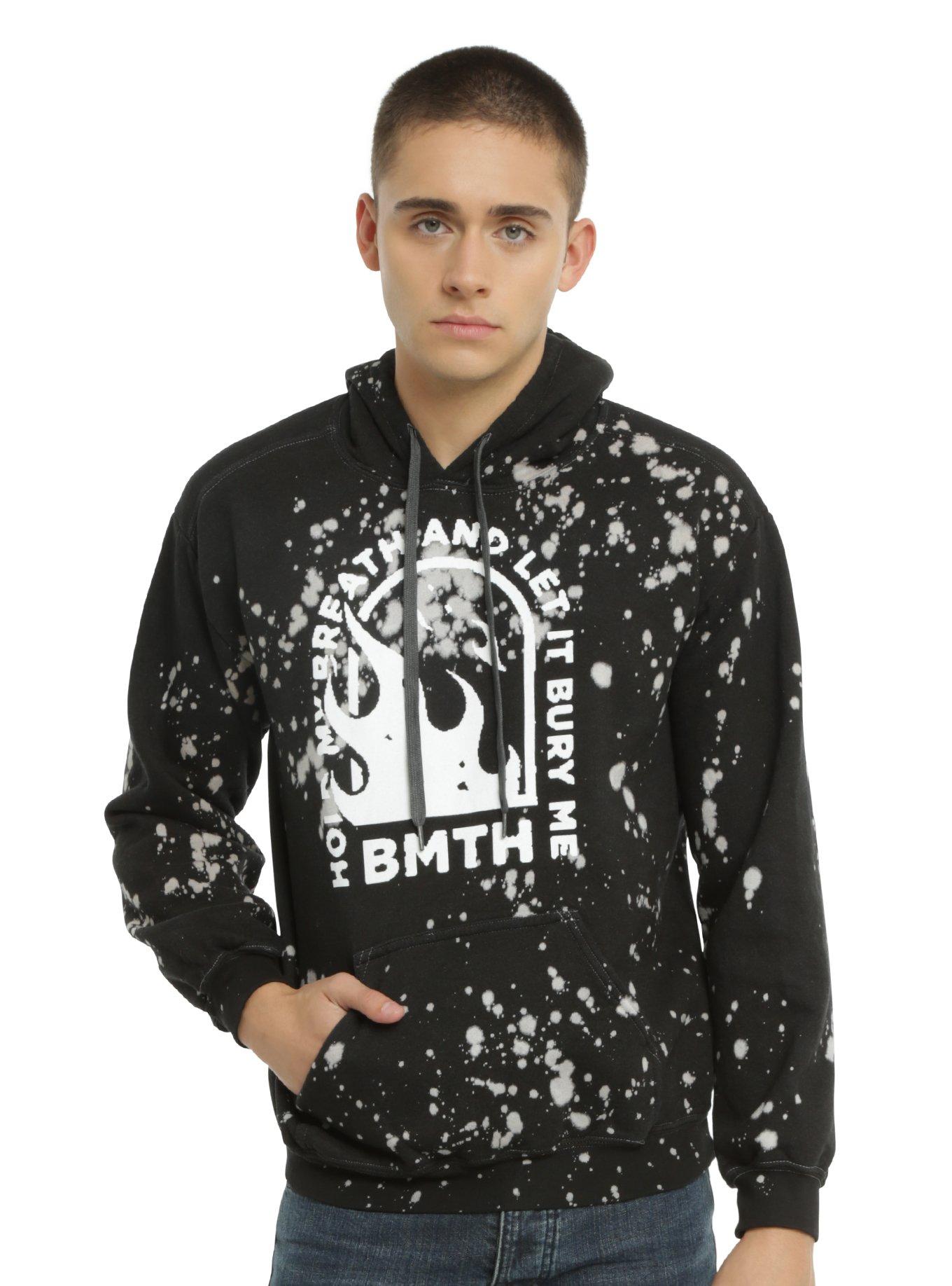 Bring Me The Horizon Bleach Splatter Hoodie, BLACK, hi-res