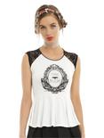 Miss Peregrine's Home For Peculiar Children Stay Peculiar Girls Peplum Tank Top, WHITE, hi-res