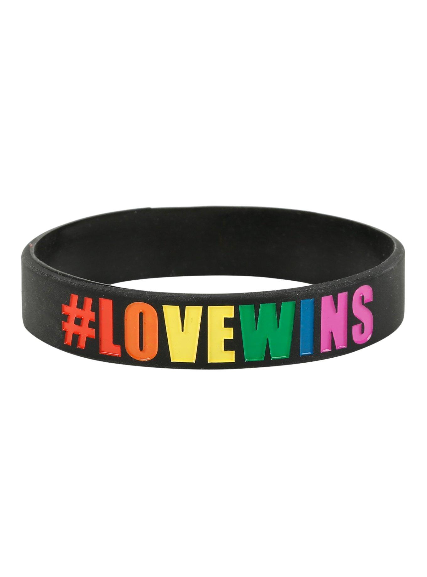 #LoveWins Rubber Bracelet, , hi-res