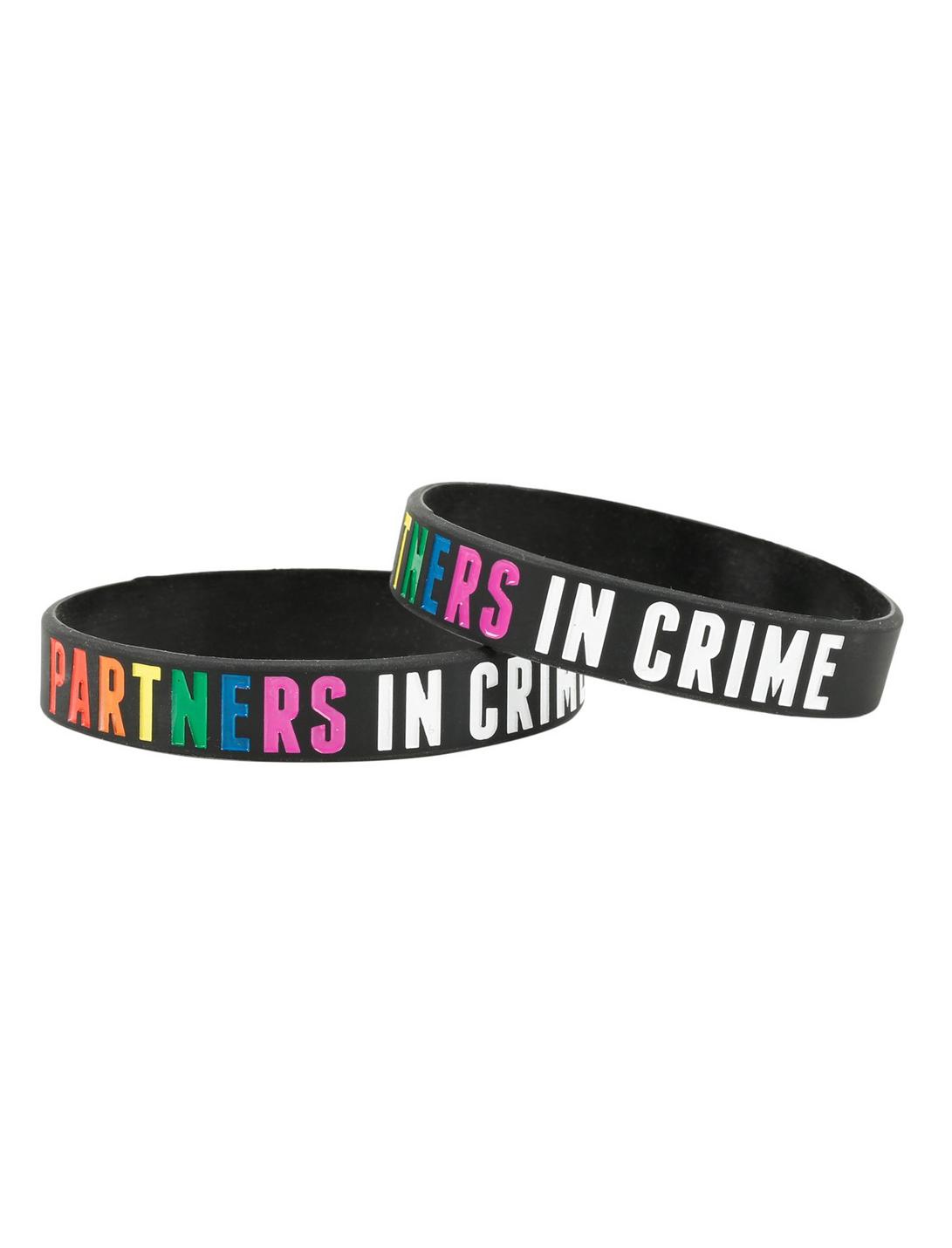 Rainbow Partners In Crime Rubber Bracelet 2 Pack, , hi-res