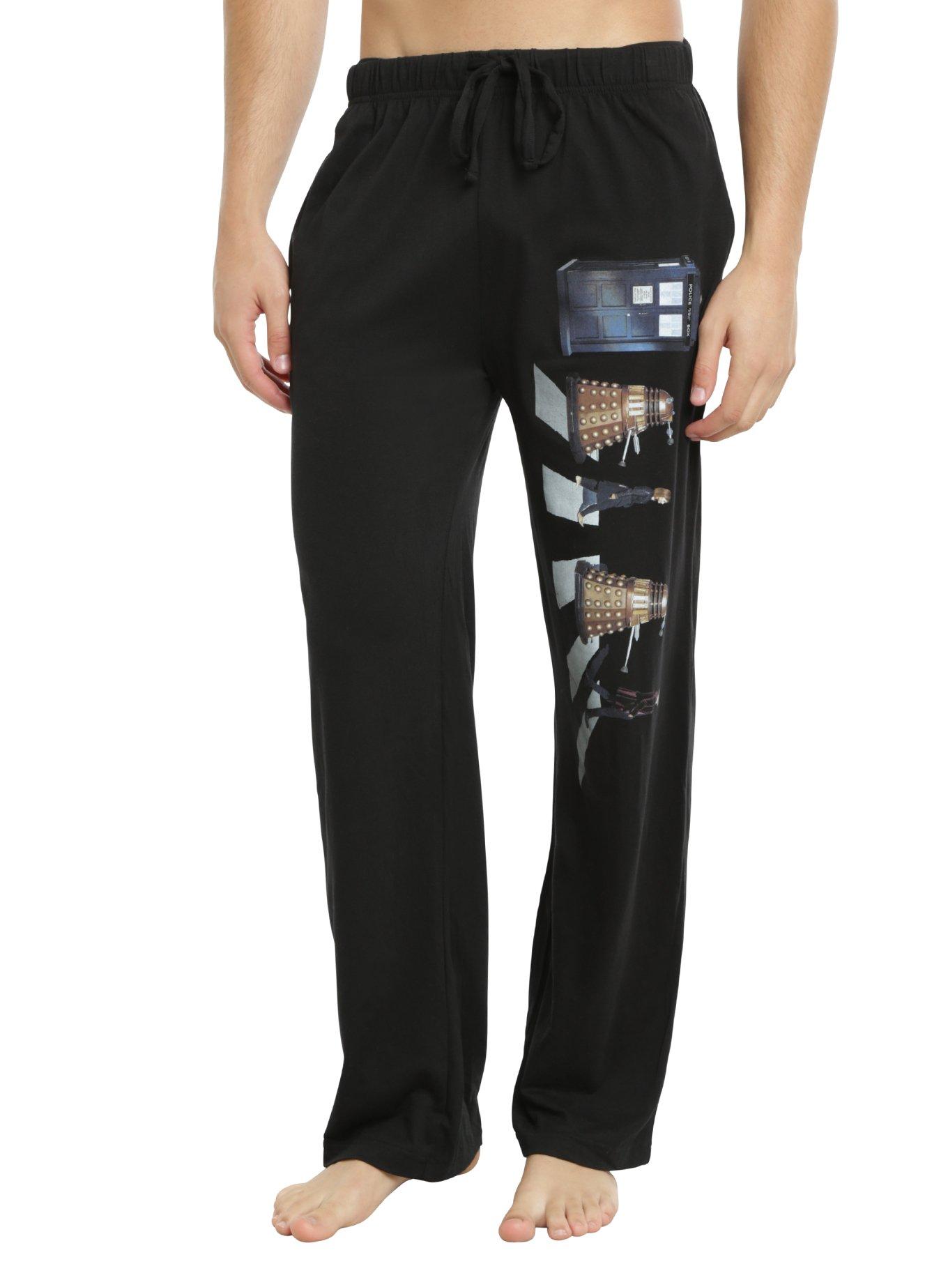 Doctor Who Crosswalk Guys Pajama Pants, BLACK, hi-res