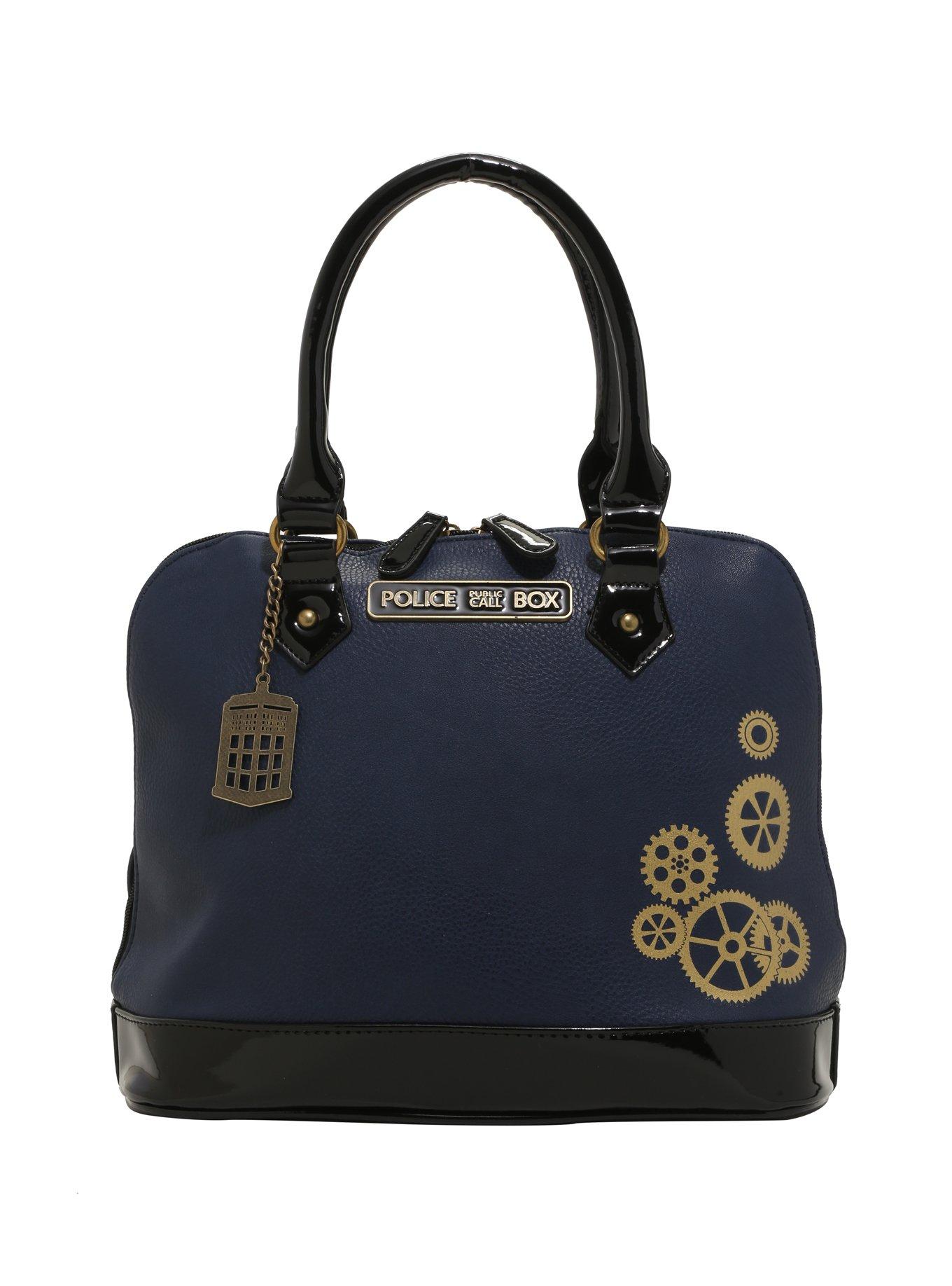 Doctor Who Navy TARDIS Satchel Bag, , hi-res