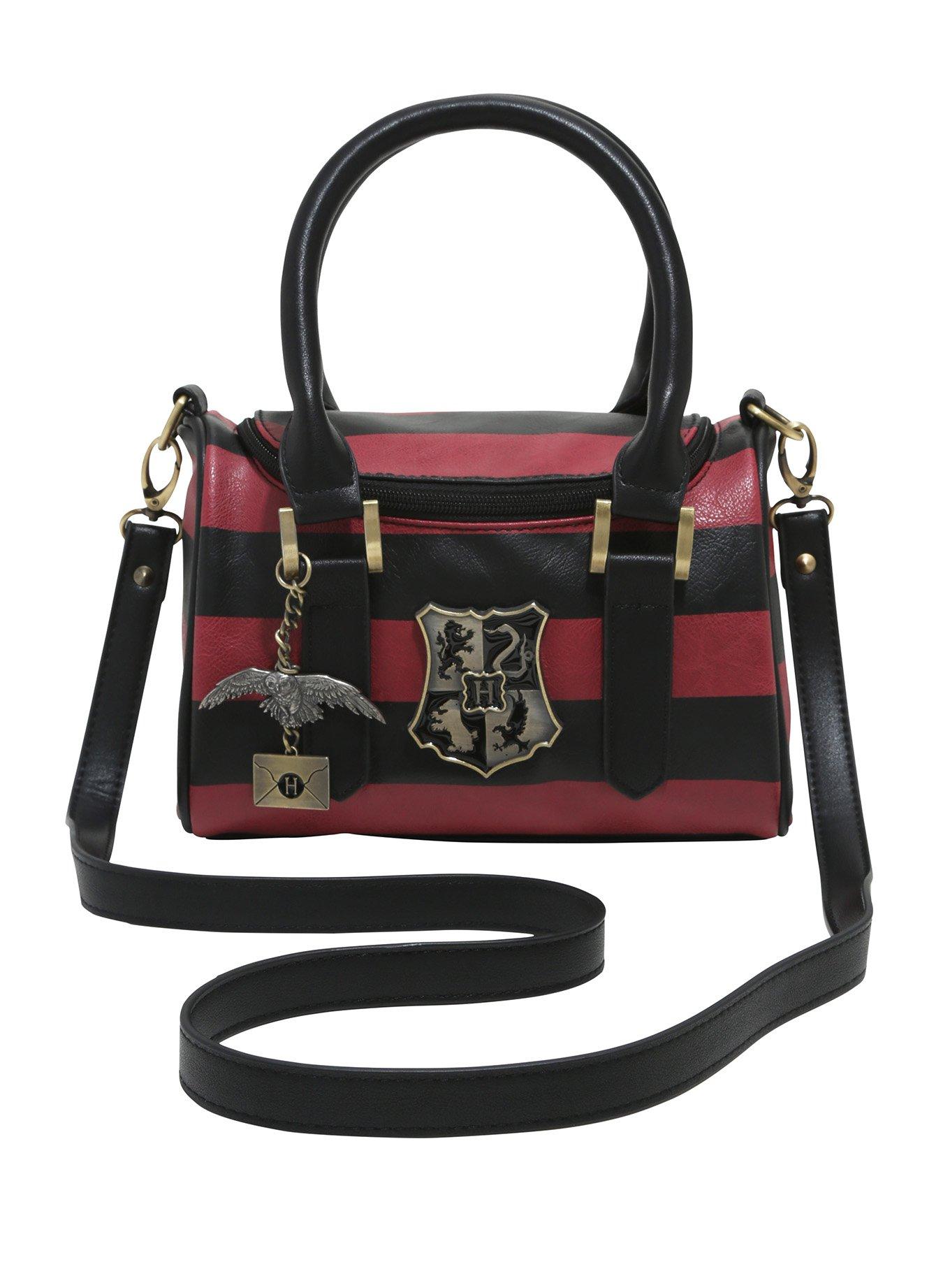 Harry Potter Maroon & Black Stripe Barrel Bag, , hi-res